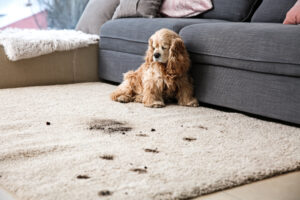 Why do dogs scratch the carpet